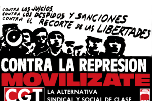 La CGT denuncia el incremento de la represión contra los movimientos sociales y el sindicalismo alternativo