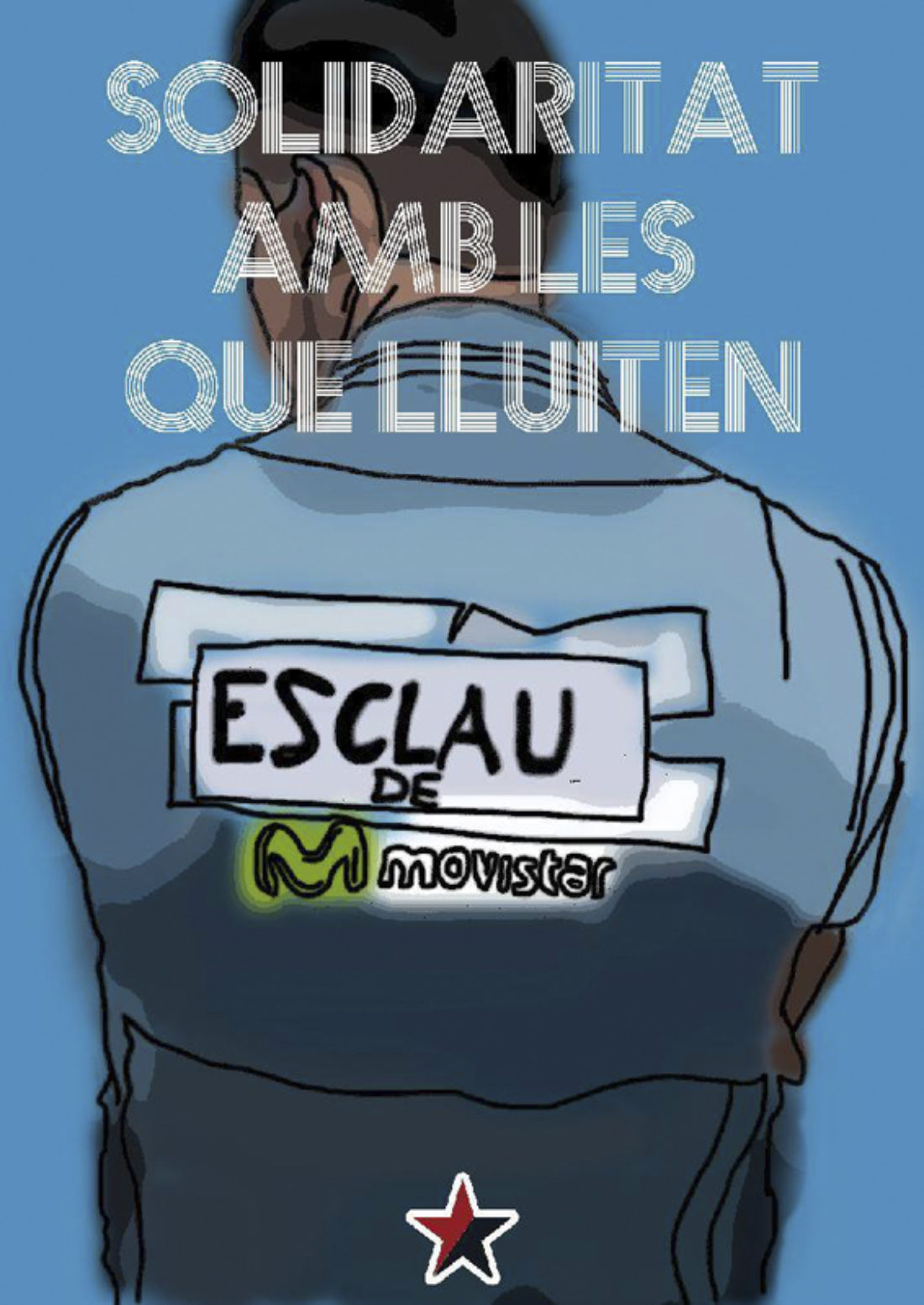 28-M: Solidaridad con la huelga de personal técnico Movistar en Granollers