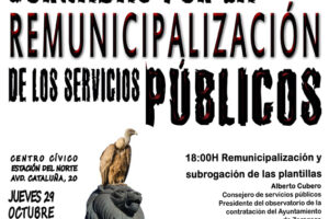 CGT realizará unas Jornadas por la remunicipalización de los servicios públicos en Zaragoza