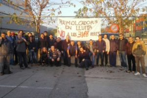 5º día de huelga indefinida de 9 horas por día en los remolcadores de Barcelona
