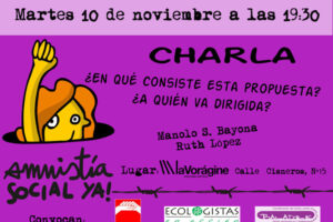 Charla: «¡Amnistía social ya!» en Santander