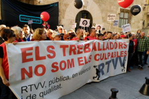 [Fotos] Marcha por la reapertura de RTVV en el segundo aniversario de su cierre