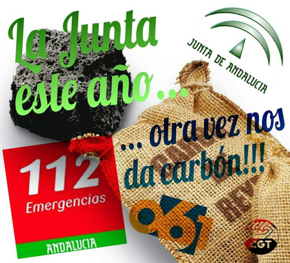 La Junta vuelve a traer carbón a los trabajadores y trabajadoras del 112 y 061 en Andalucia