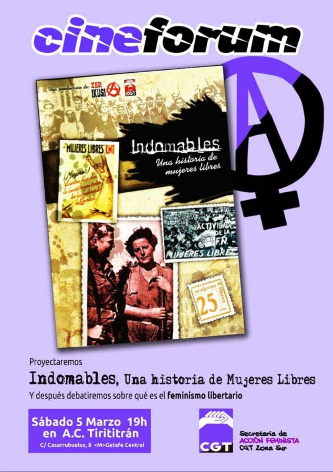 Cinefórum: «Indomables, una historia de mujeres libres»