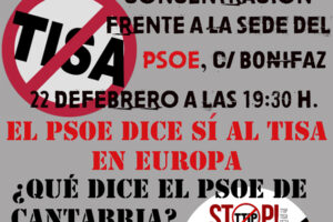 22-F: Concentración en contra del TISA en Santander