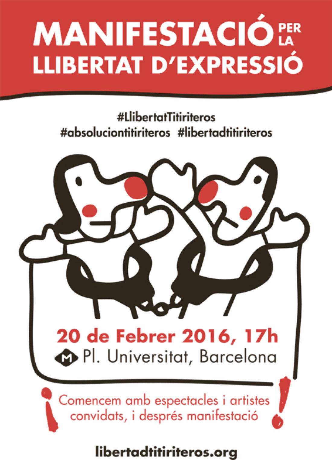 20-F: Manifestación por la libertad de expresión en Barcelona