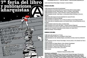Programa 7a Feria de Libros y Publicaciones Anarquistas (México)