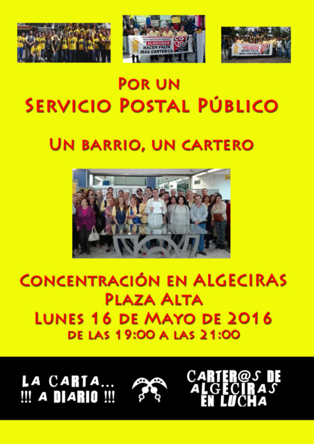 16-M: Apoya a carteros y carteras de Algeciras en su huelga indefinida por la contratación de más personal