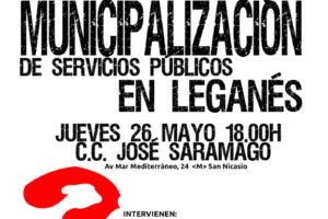 Acto sobre la municipalización de Servicios Públicos en Leganés