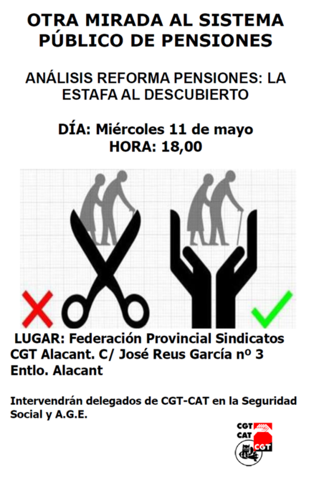 11-m Alacant: Otra mirada al sistema público de pensiones. Análisis reforma pensiones: La estafa al descubierto