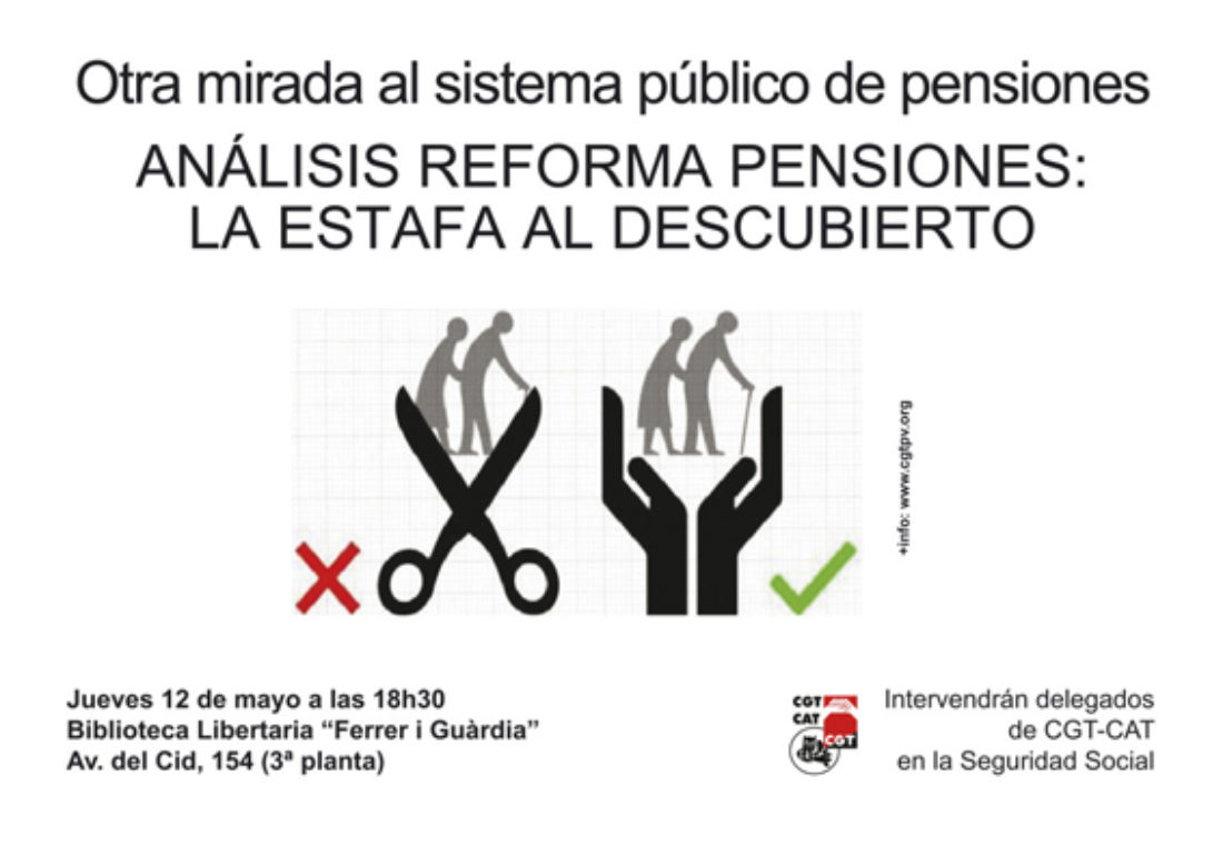 12-m València: Otra mirada al sistema público de pensiones. Análisis reforma pensiones: La estafa al descubierto