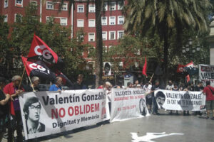 Homenaje a Valentín González, en el 37º aniversario de su muerte en la huelga de Abastos