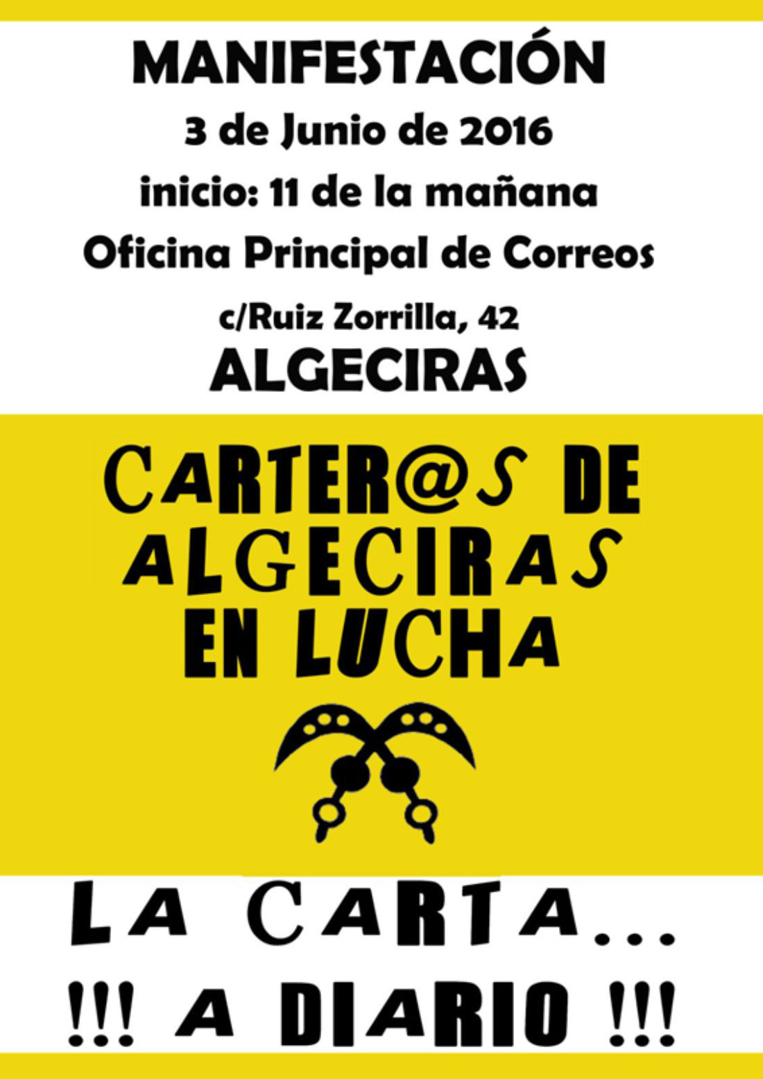 Huelga indefinida en Correos Algeciras