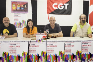 [Fotos] Presentación de la campaña de CGT en defensa de los servicios públicos