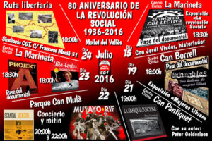Jornadas por el 80º aniversario de la Revolución Social (1936-2016)
