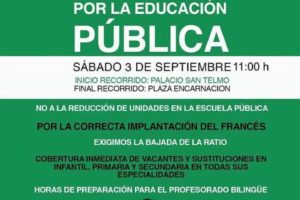 Manifestación en Sevilla por la Educación Pública