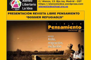 20-O: Presentación revista Libre Pensamiento «Dossier Refugiad@s»