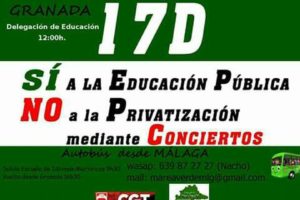 17-D: Manifestación «Sí a la pública, no a la privatización mediante conciertos»