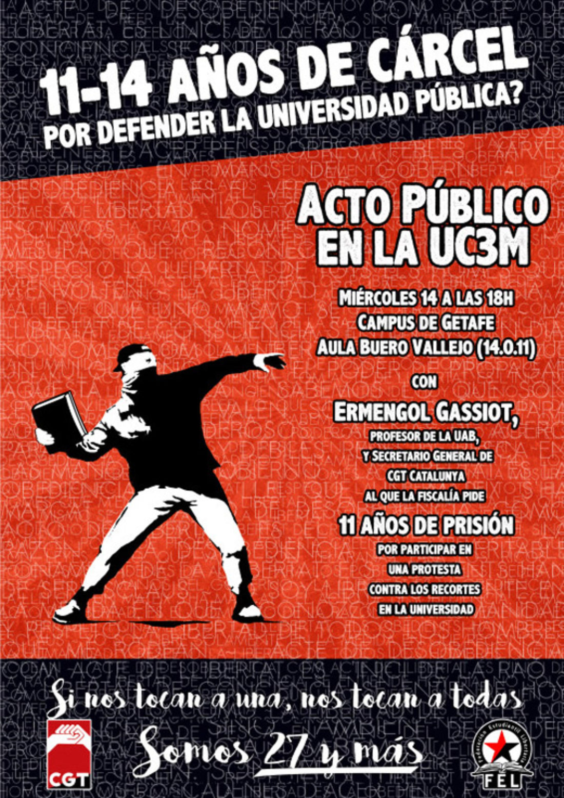 14-D: Acto público en la UC3M contra la represión al movimiento estudiantil