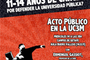 14-D: Acto público en la UC3M contra la represión al movimiento estudiantil