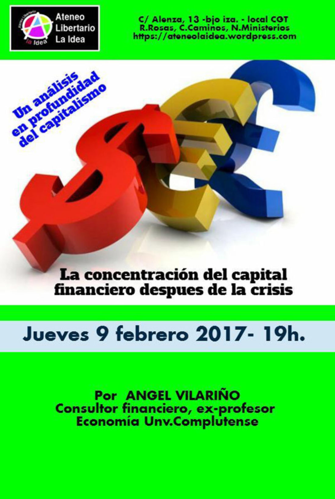 9-F, Charla: La concentración del capital financiero después de la crisis