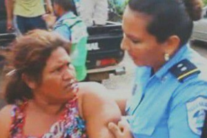 Una campesina hace frente al presidente de Nicaragua