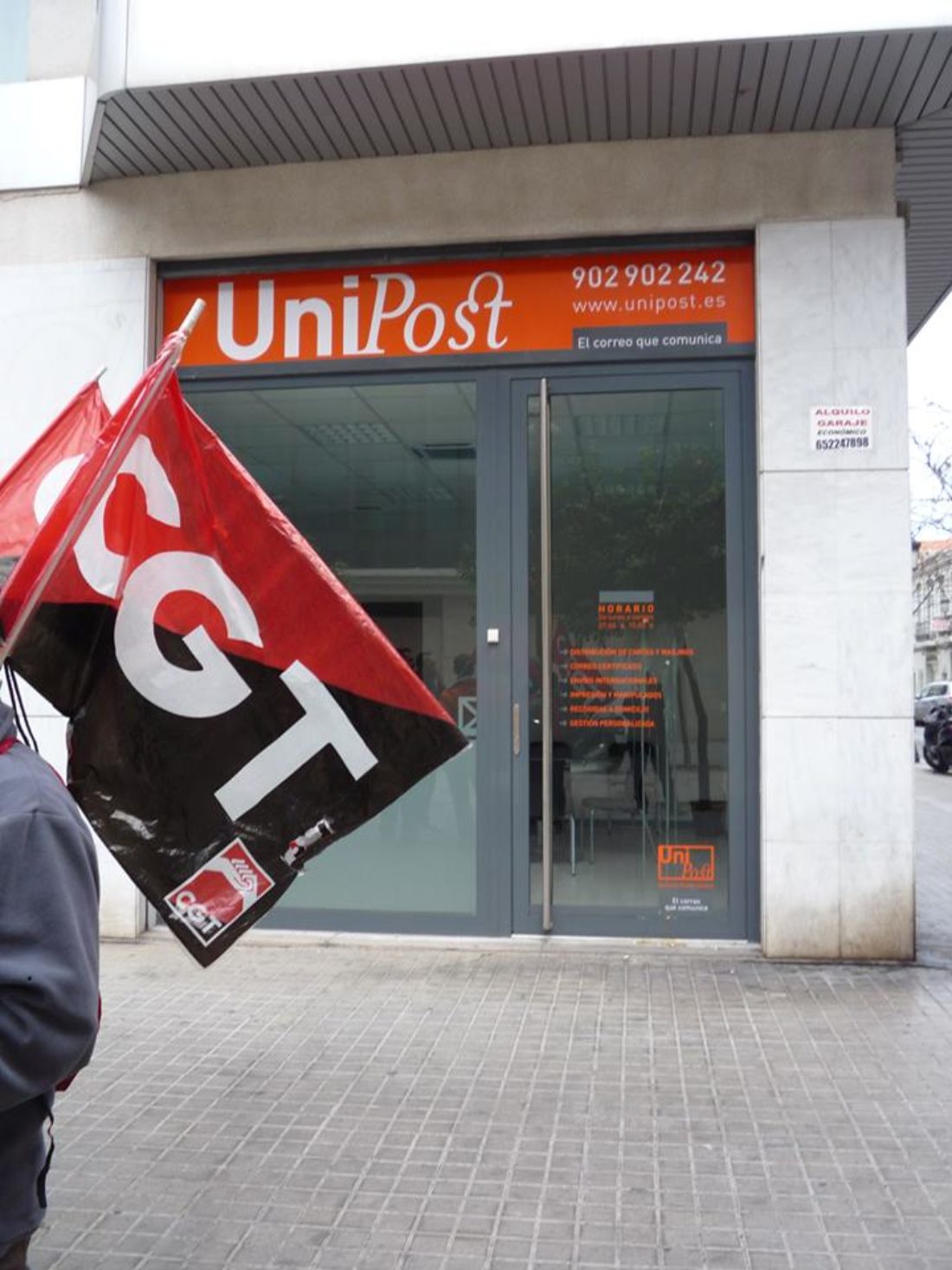 31-m: Manifestación de apoyo a la plantilla de Unipost en A Coruña