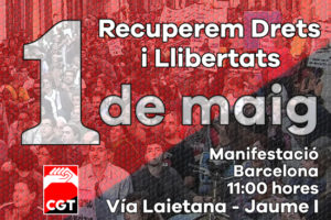 1 de Mayo manifestación de CGT en Barcelona
