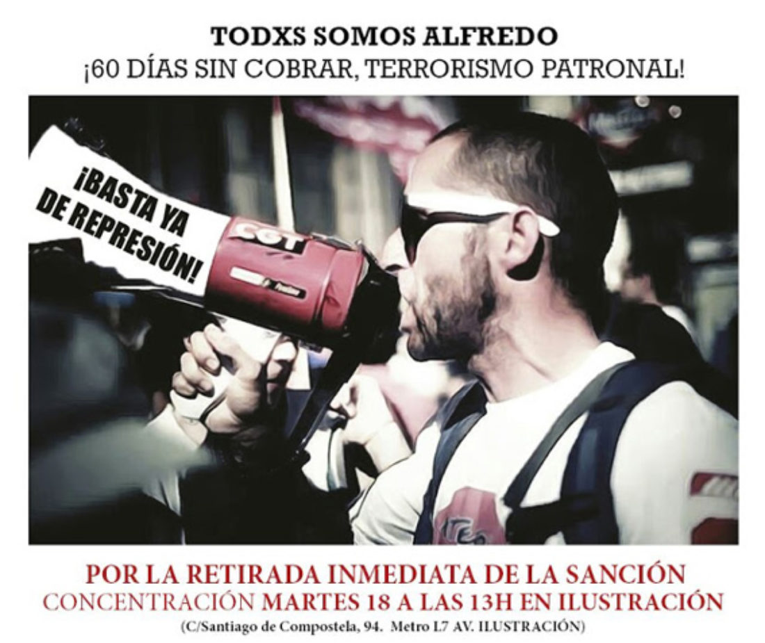 9-m Valencia: Quinta concentración en Valencia en protesta por la sanción al delegado de CGT en Atento Madrid