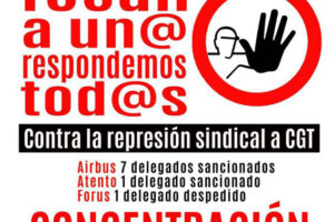 Concentración contra la represión sindical a la CGT