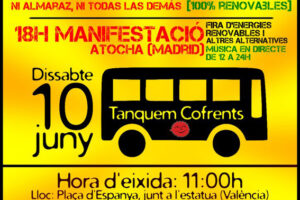 Jornada Antinuclear: Autobús desde València para ir a la manifestación en Madrid