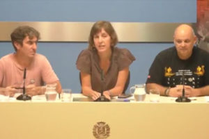 Comparecencia de la Sección Sindical de CGT en el Ayuntamiento de Zaragoza, para pedir un Economato agroalimentario