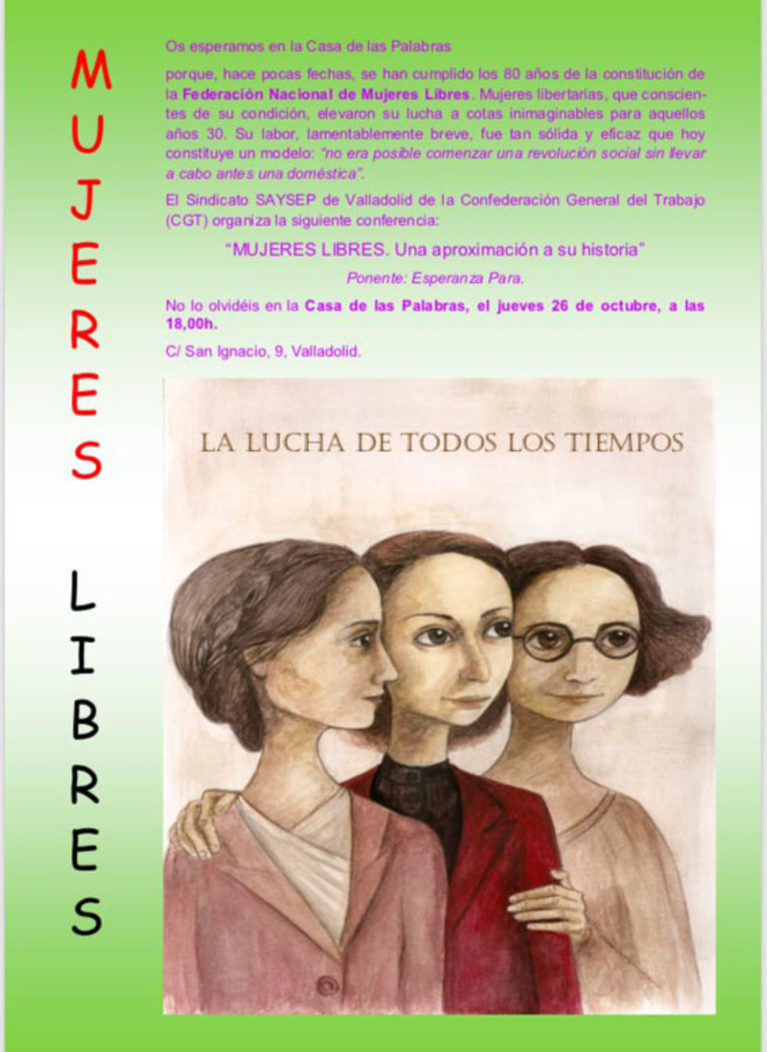 Valladolid también rinde homenaje a Mujeres Libres