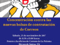 25-N: Concentración en Málaga contra las nuevas bolsas de contratación de Correos