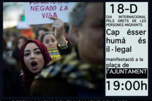 Colectivos sociales hacen un llamamiento a la ciudadanía a manifestarse en Valencia por el Día Internacional de los derechos de las personas migrantes