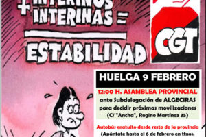 Convocatoria Huelga 9 de febrero en la enseñanza andaluza y celebración de Asambleas en los centros