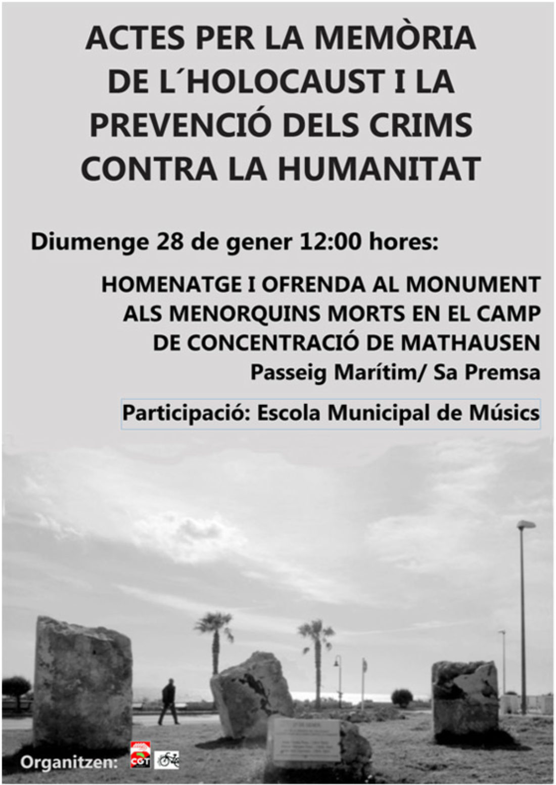 28-E Ciutadella: Actos por la Memoria del Holocausto y la Prevención de los Crímenes contra la Humanidad