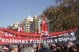 Movilización masiva en Valencia de jubilados en defensa de las pensiones