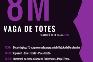8-m: Actos Día Internacional de la Mujer Trabajadora en el País Valencià #VagaFeminista
