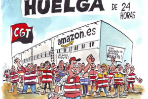 Apoyo de toda la CGT de Madrid a la huelga de Amazon