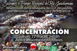 Concentración por la Readmisión de la Delegada Sindical de CGT en el P.R. del Río Guadarrama