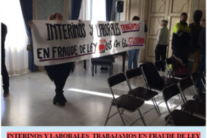 2-m Alacant: Concentración y pitada de laborales e interinos ante el Ayuntamiento