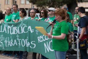 Concentración en Valladolid de la Plataforma por la Escuela Pública