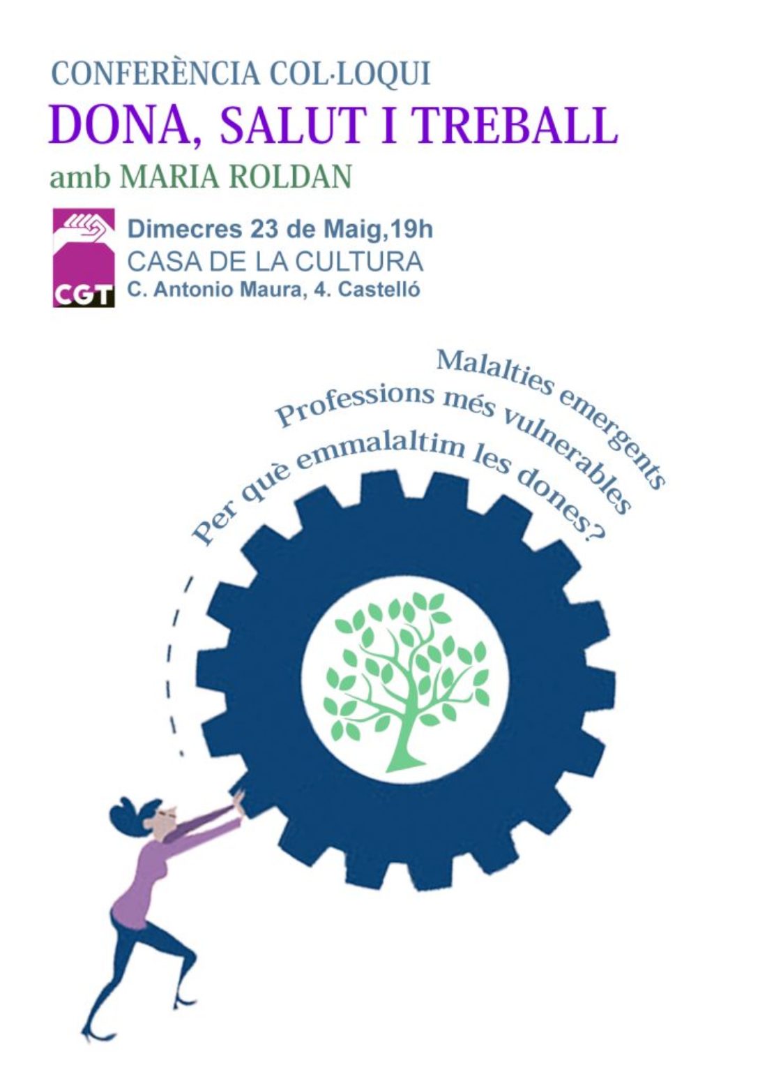 23-m Castelló: Conferencia coloquio “Mujer, salud y trabajo”