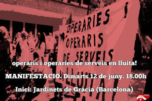¡Operarios y operarias de servicios de la Diputación de Barcelona en lucha!