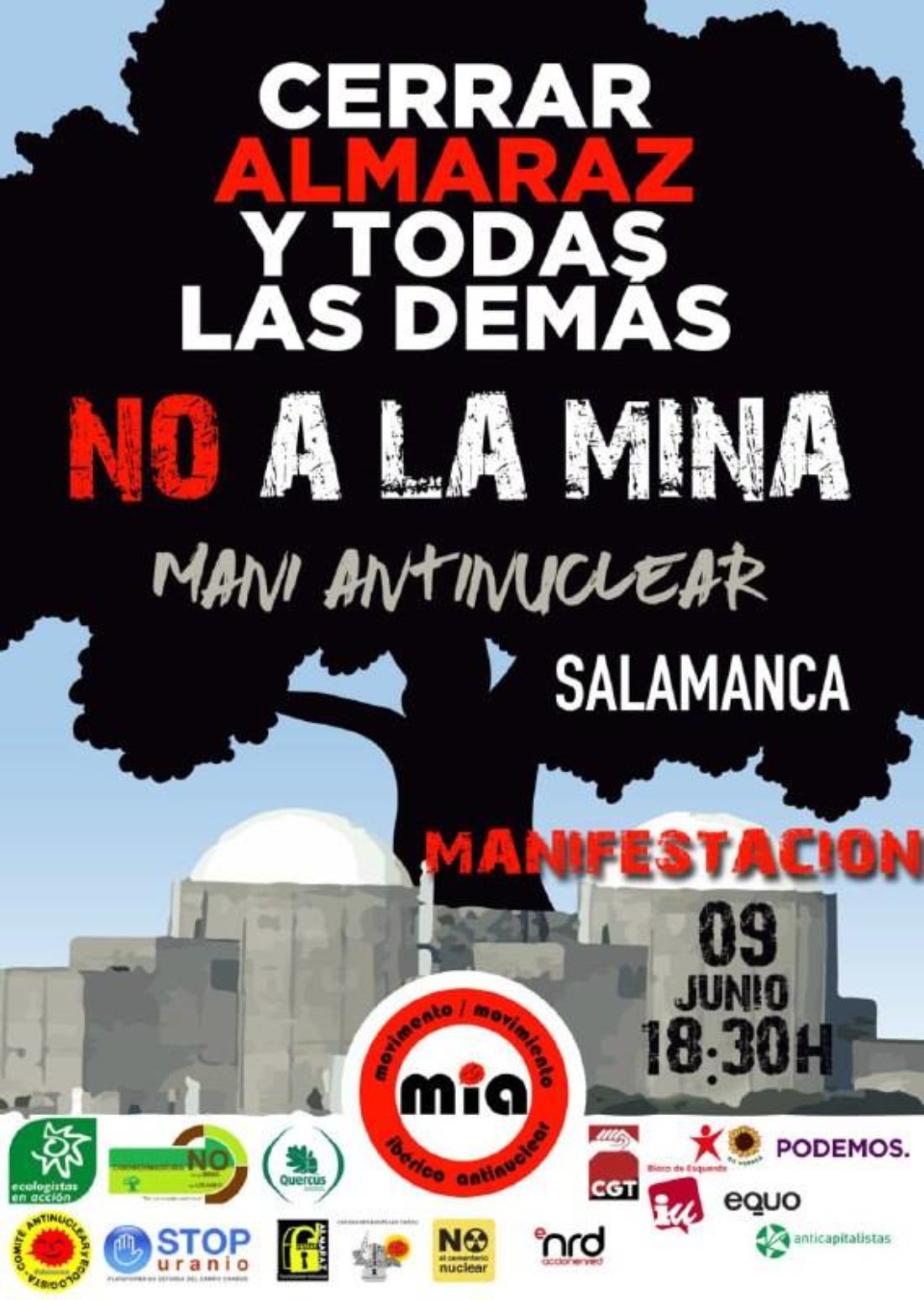 8J: Manifestación «Cerrar Almaraz y todas las demás» en Salamanca