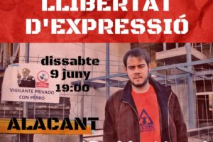 9-j Alicante: Charla y concierto de Pablo Hasél por la libertad de expresión