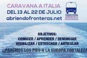Valencia se une a la iniciativa estatal «Caravana a Italia: Abriendo Fronteras»