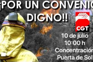 Concentración Bomberos Forestales 10 junio – Puerta del Sol a las 10h – ¡Convenio digno ya!