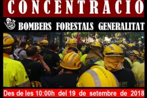 19-s Valencia: Concentración Bomberos Forestales Generalitat